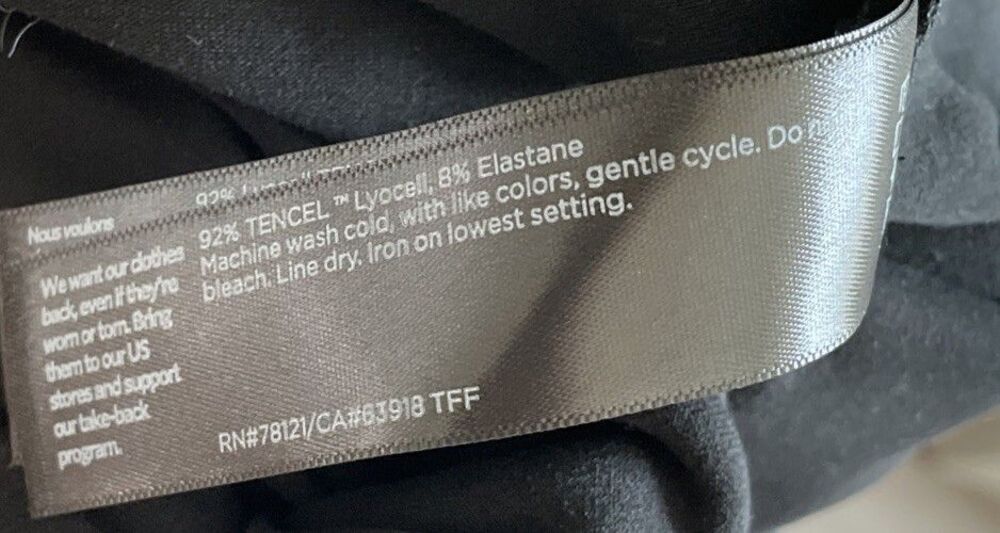 New Eileen Fisher Tencel Jersey Drawstring Wide Leg Jumpsuit Black Medium - Picture 8 of 8